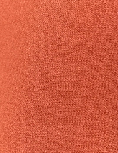 Sweat à capuche marron cognac homme