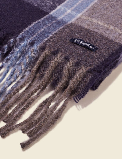 Écharpe à franges bleu clair homme