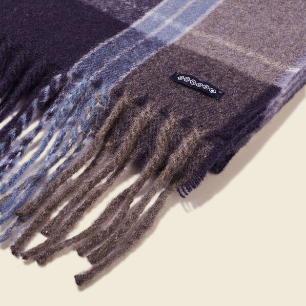 Écharpe à franges bleu clair homme