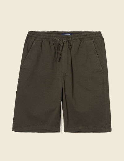 Bermuda droit velours gris foncé homme