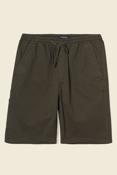 Bermuda droit velours gris foncé homme