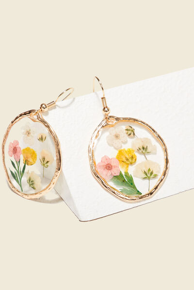 Boucles d'oreilles pendantes rose clair femme