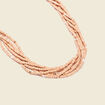 Collier multirangs beige femme