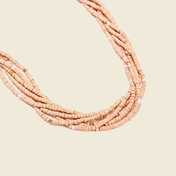 collier multirangs beige femme Collier multirangs beige femme