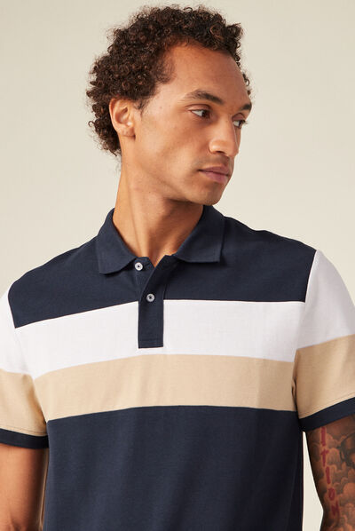 Polo éco-responsable bleu marine homme