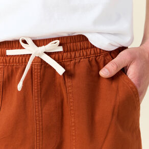 Bermuda droit à coulisse marron cognac homme