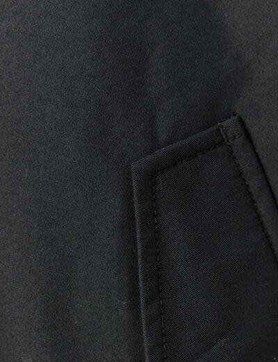Parka oversize d&eacute;perlante &agrave; capuche noir femme