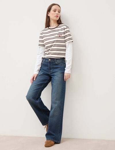 Jeans large taille standard denim stone femme