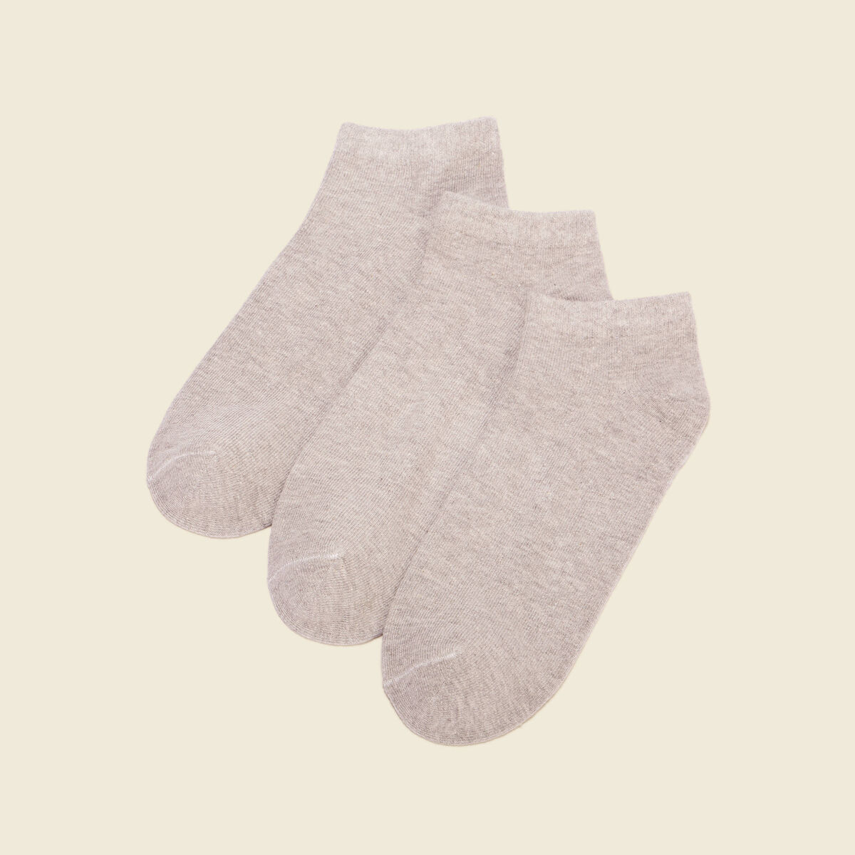 Lot 3 paires chaussettes gris clair homme