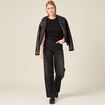 Pull débardeur éco-responsable noir femme
