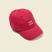 Casquette brodée prune femme