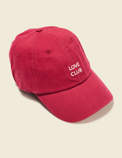 Casquette brodée prune femme