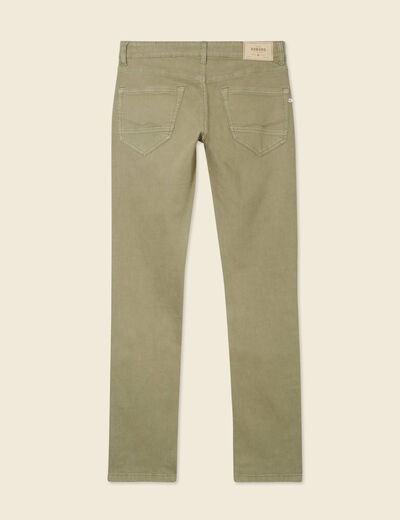 Jeans éco-responsable straight vert kaki homme