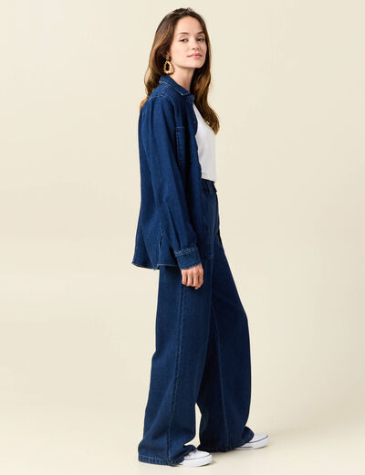 Surchemise en jean denim brut femme