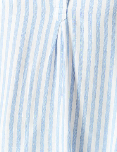 Blouse manches longues bleu femme