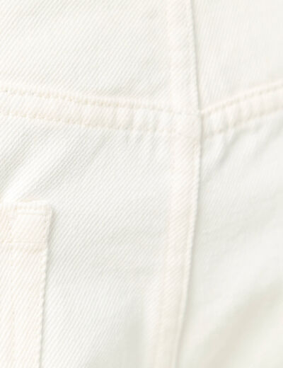 Short straight en jean denim blanc homme