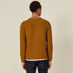 Pull manches longues marron homme