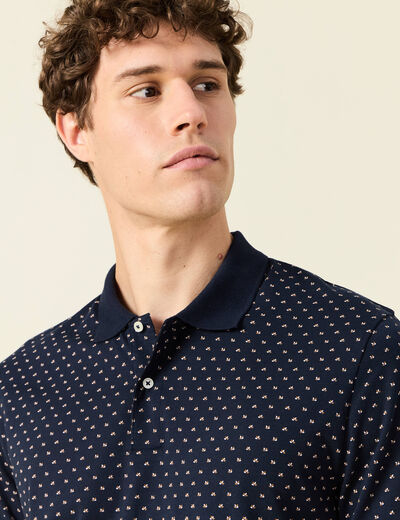 Polo éco-responsable bleu marine homme