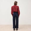Jeans large taille haute denim brut rinse femme