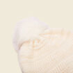 Bonnet à pompon ecru femme