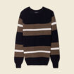 Pull manches longues fabriqué en France bleu marine homme