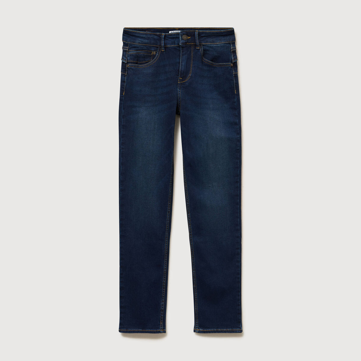 Jeans regular 7/8&egrave;me denim brut femme