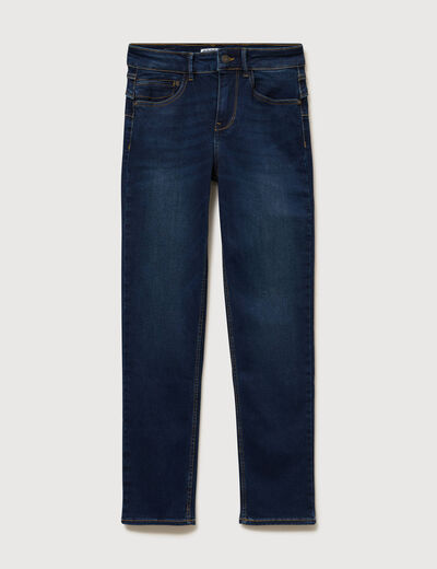 Jeans regular 7/8&egrave;me denim brut femme
