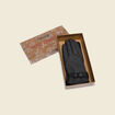 Gants en cuir avec doublure noir homme
