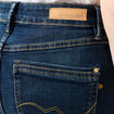 Jeans slim taille haute denim brut femme