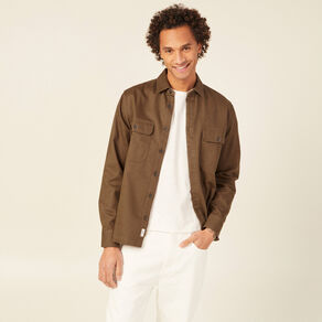 surchemise manches longues taupe homme Surchemise manches longues taupe homme