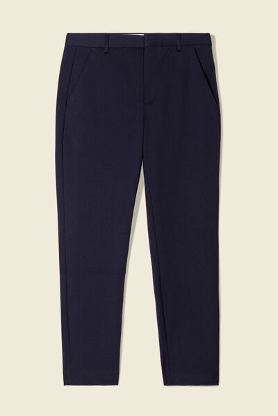 Pantalon chino slim bleu marine homme