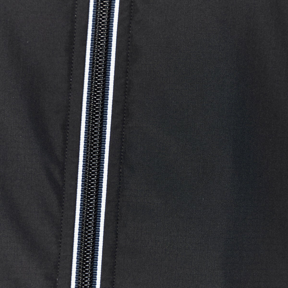 Parka longue droite &agrave; capuche noir homme