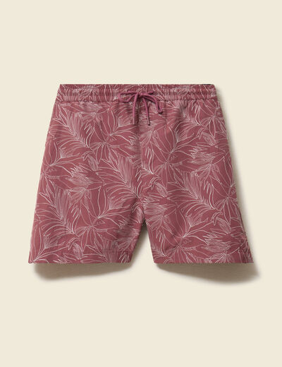 Maillot de bain avec broderie doubl&eacute; vieux rose homme