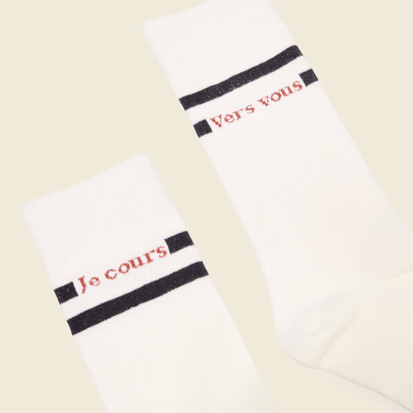 Chaussettes ecru homme