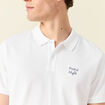Polo manches courtes blanc homme