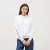 Sweat droit col rond manches longues blanc femme