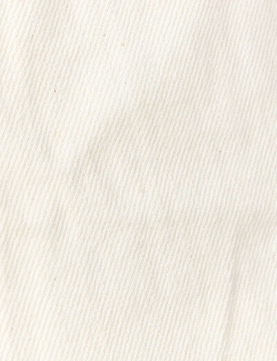 Salopette droite en jean denim blanc femme