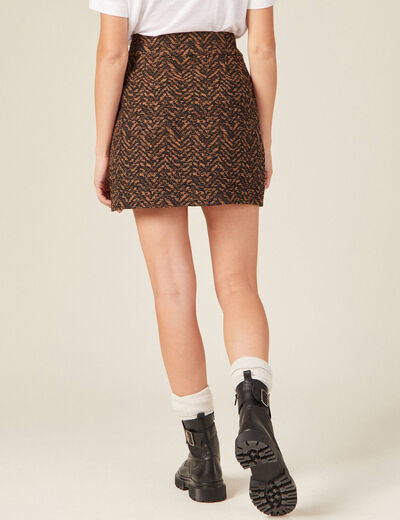 Jupe moulante camel femme