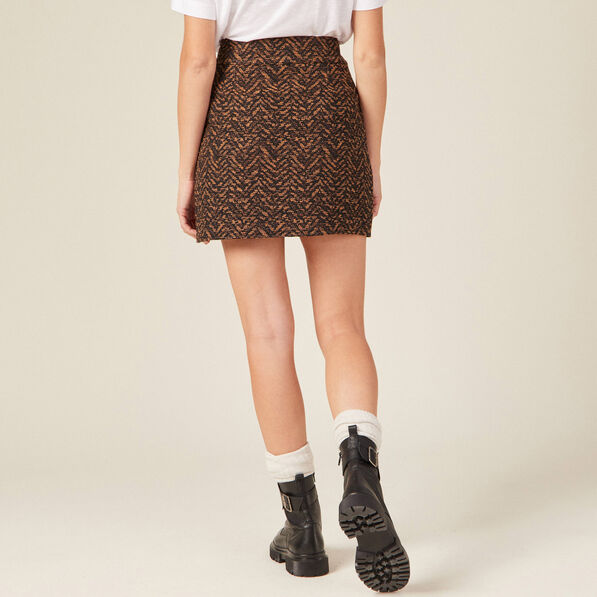 Jupe moulante camel femme