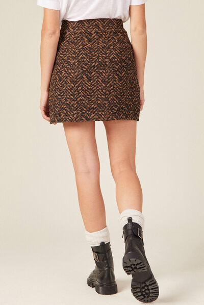 Jupe moulante camel femme