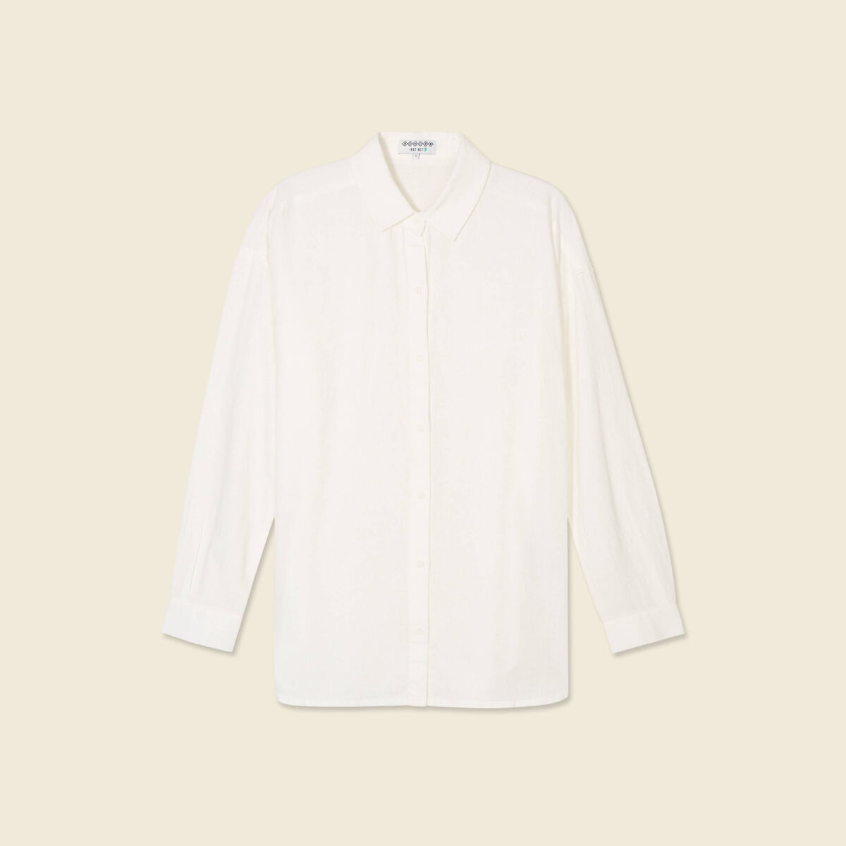 Chemise manches longues ecru femme