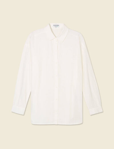 Chemise manches longues ecru femme
