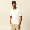 Chemise manches courtes col polo ecru homme