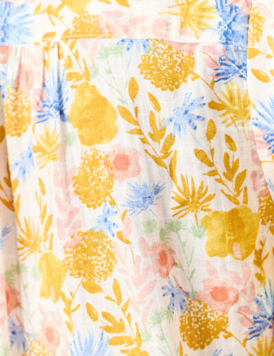 Blouse manches courtes multicolore femme