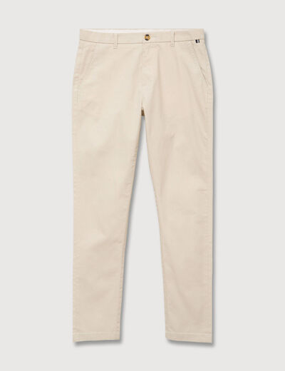 Pantalon chino slim gris homme