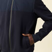 Sweat zippé à capuche bleu marine homme