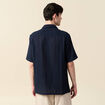Chemise manches courtes bleu marine homme