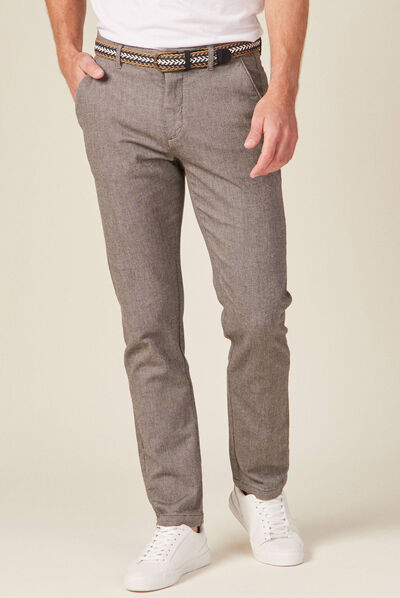 Pantalon chino straight gris foncé homme