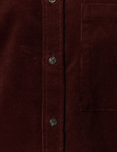 Chemise manches longues bordeaux homme
