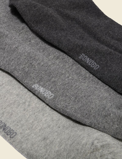 Lot de 3 paires de chaussettes gris clair homme